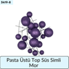 Pasta Üstü Top Süs Simli Mor