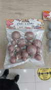 Pasta Üstü Top Süs Simli Pembe