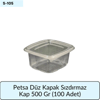 Petsa Düz Kapak Sızdırmaz Kap 500 Gr   (100 AD)