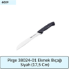 Pirge 38024-01 Ekmek Bıçağı Siyah   (17,5 Cm)