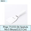 Pirge 71155-06 Spatula No:5 Beyaz   (13,5 Cm)
