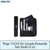 Pirge 71219-01 Çantalı Pastacılık Set Siyah (5 Li)