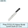 Pirge 91311-01 Hamur Bıçağı Çeneli Siyah   (27 Cm)