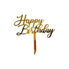 PLEKSİ Yazı Happy Birthday Altın