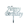 PLEKSİ Yazı Happy Birthday Gümüş