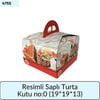 RESİMLİ SAPLI Turta Kutu 0 No (19*19*13)