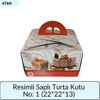 RESİMLİ SAPLI Turta Kutu 1 No (22*22*13)