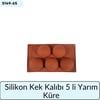 Silikon Kek Kalıbı Yarım Küre 5 Li