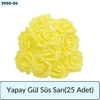 Yapay Gül Süs Sarı     (25 Adet)