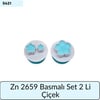 Zn 2659 Basmalı Set 2 Li Çiçek