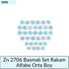 Zn 2706 Basmalı Set Rakam Alfabe Orta Boy