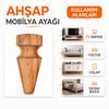 M42 - Modern Mobilya Ayağı | Retro Ayak | Kayın Ahşap