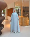 Taş Detaylı içlik Elbise Panço Abaya Bebe Mavisi