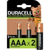 Duracell 900 mAh Şarjlı AAA İnce Kalem Pil 2'li Paket