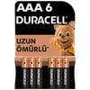 Duracell Alkalin AAA İnce Kalem Pil 6'lı Paket