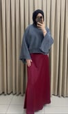 MAXİ SATEN ETEK BORDO