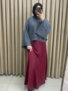MAXİ SATEN ETEK BORDO