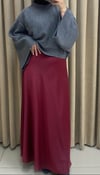 MAXİ SATEN ETEK BORDO