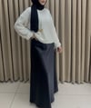 MAXİ SATEN ETEK SİYAH