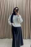 MAXİ SATEN ETEK SİYAH