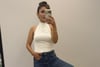 Halter Yaka Bluz Siyah&Beyaz
