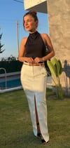 Halter Yaka Bluz Siyah&Beyaz