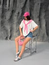 Atkı Detaylı T-shirt Pembe