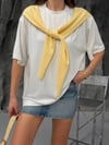 Atkı Detaylı T-shirt sarı