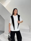 Atkı Detaylı T-shirt ve Pantolon Takım siyah
