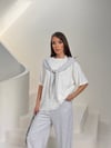 Atkı Detaylı T-shirt ve Pantolon Takım gri
