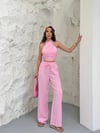 Boyundan Bağlamalı Keten Viral Takım pembe