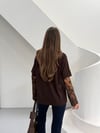 Kolları Dantel Detaylı T-shirt kahve
