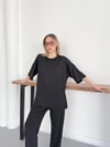 OYS Modal Kumaş Serpme Taşlı Alt Üst Takım siyah