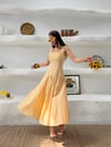 Pötikareli Midi Elbise sarı