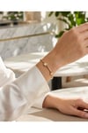 Çelik Vıp 14K Gold Kare Taşlı Bileklik