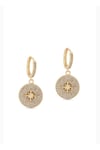 Pusula Yıldız Kolye Küpe Gold Set