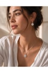 Pusula Yıldız Kolye Küpe Silver Set