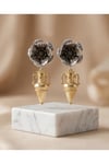 ZR Model Antik Yunan Esintili Çiçek Motifli Gold Küpe