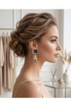 ZR Model Antik Yunan Esintili Çiçek Motifli Gold Küpe