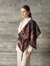 Bağ-ı Üzüm %100 Twill İpek Eşarp 90x90 | Han Silk