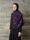 Midnight Paisley %100 Krep İpek Şal 70x190 cm
