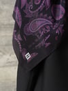 Midnight Paisley %100 Krep İpek Şal 70x190 cm