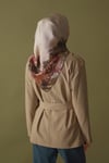 Salkım - Bej | %100 Twill İpek Eşarp · 90 × 90 cm