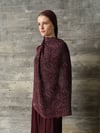 Velvet Burgundy %100 Krep İpek Şal 70x190 cm
