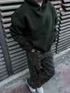 Basic Haki Kapşonlu Hoodie