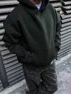 Basic Haki Kapşonlu Hoodie