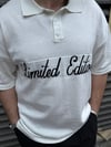 Beyaz Limited Yakalı Triko T-Shirt
