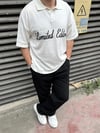 Beyaz Limited Yakalı Triko T-Shirt