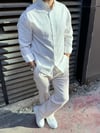 Beyaz Regular Fit Keten Gömlek 