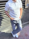 Beyaz Regular Yarım Fermuarlı T-Shirt